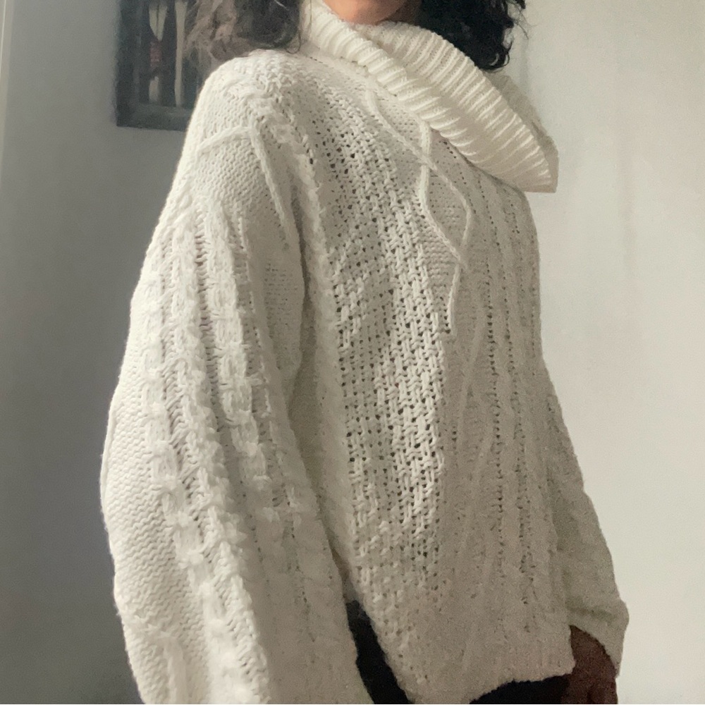 Gently worn but looks almost like new petal and pup, cowl neck sweater.